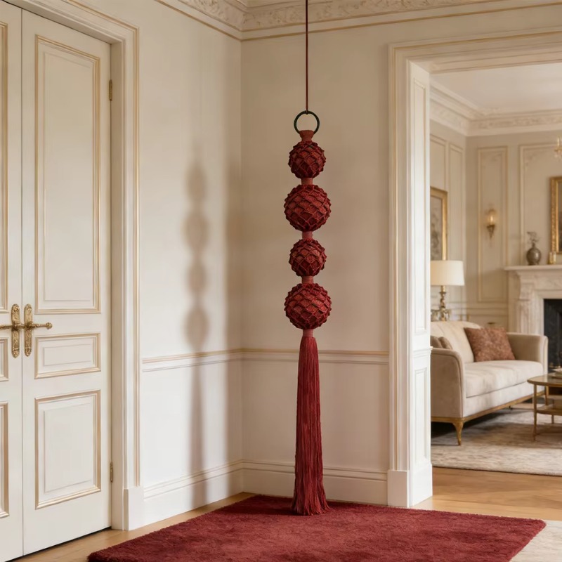 Interior Design Years Of School - Designer Grade Handwoven Beaded Tassel Hanging
