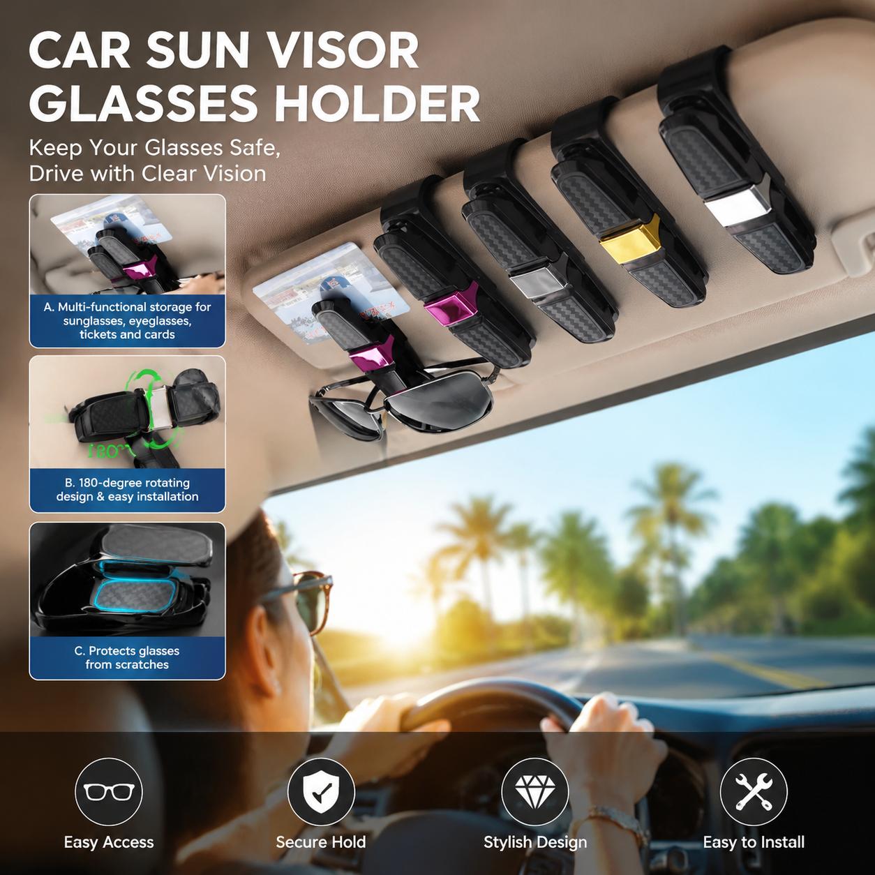 Car Glasses Holder Clip Sun Vi - огляд і ціна Interior Design Degree